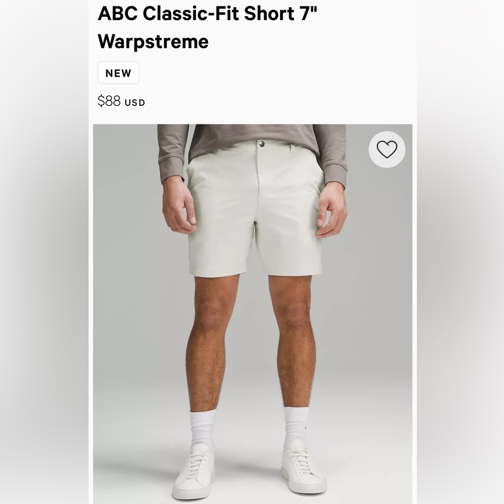 ABC Classic Short 7” classic fit Lululemon